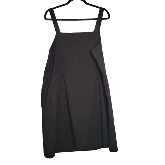 Eileen Fisher Women's XL Black Organic Cotton Tank Apron Dress Side Zip closure - Picture 5 of 10